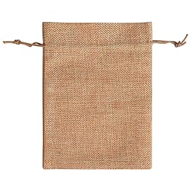 Lucky Monet 25/50/100PCS Burlap Gift Bags Wedding Hessian Jute Bags Linen Jewelry Pouches with Drawstring for Birthday, Party, Wedding Favors, Present, Art and DIY Craft (50Pcs, Coffee, 3 x 4)