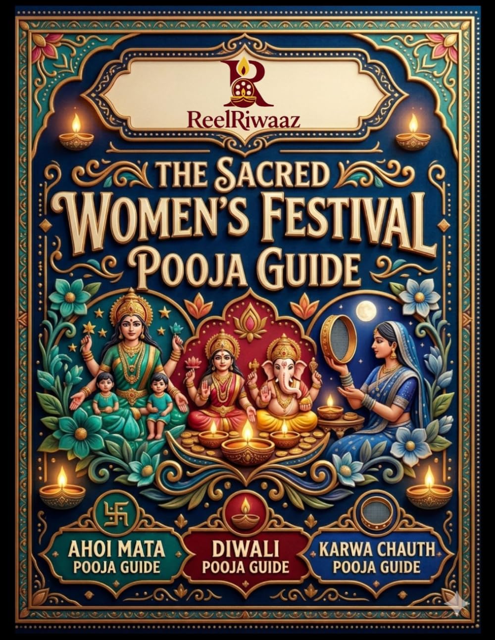 The Sacred Women’s Festival Pooja Guide: Three Auspicious Hindu Festivals in One Volume: Rituals, Devotional Stories, Lakshmi Puja & Home Celebration Guide (Pooja and Festival Ritual Guides)