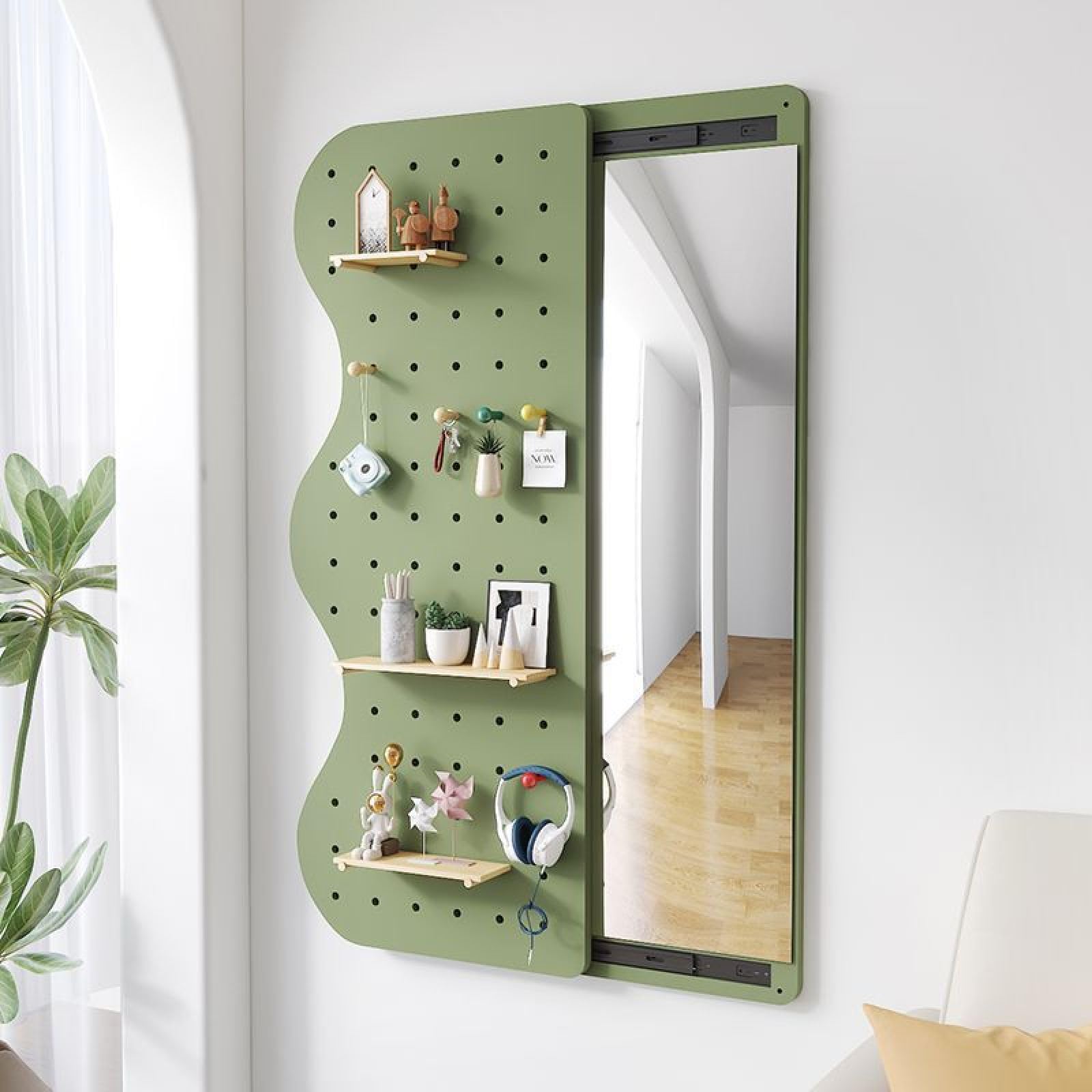 Amazon.com: JZIAQTIELTD Retractable Sliding Full Length Mirror