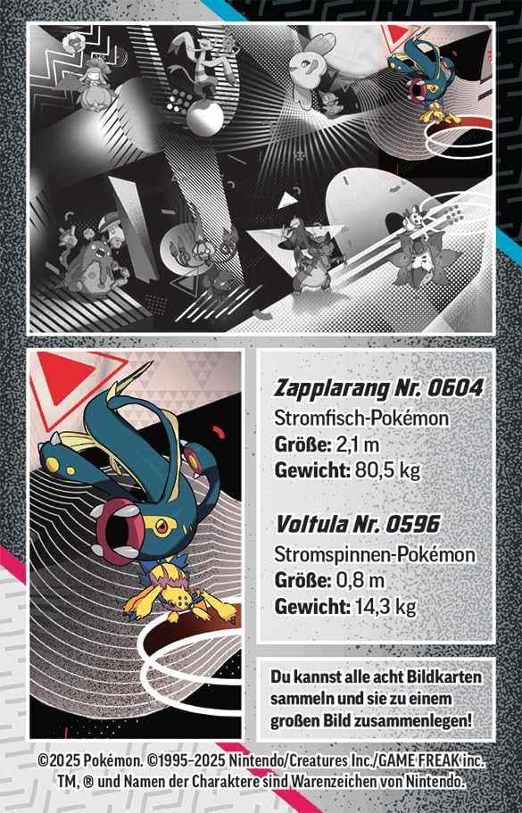 Pokémon-Sammelkartenspiel: Mini-Tin-Box Einall – Zapplarang & Voltula (2 Boosterpacks & 1 Stickerkarte) – Bild 6