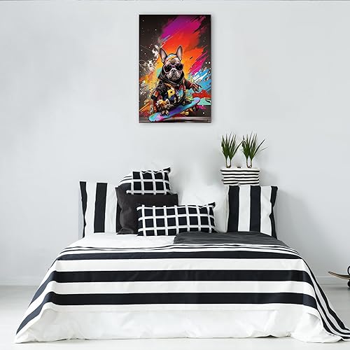 Miniatura 256 de ANRUOXI Graffiti - Lienzo decorativo para pared, diseño abstracto retro, pintura urbana moderna, póster de decoración de pared de zapatos para