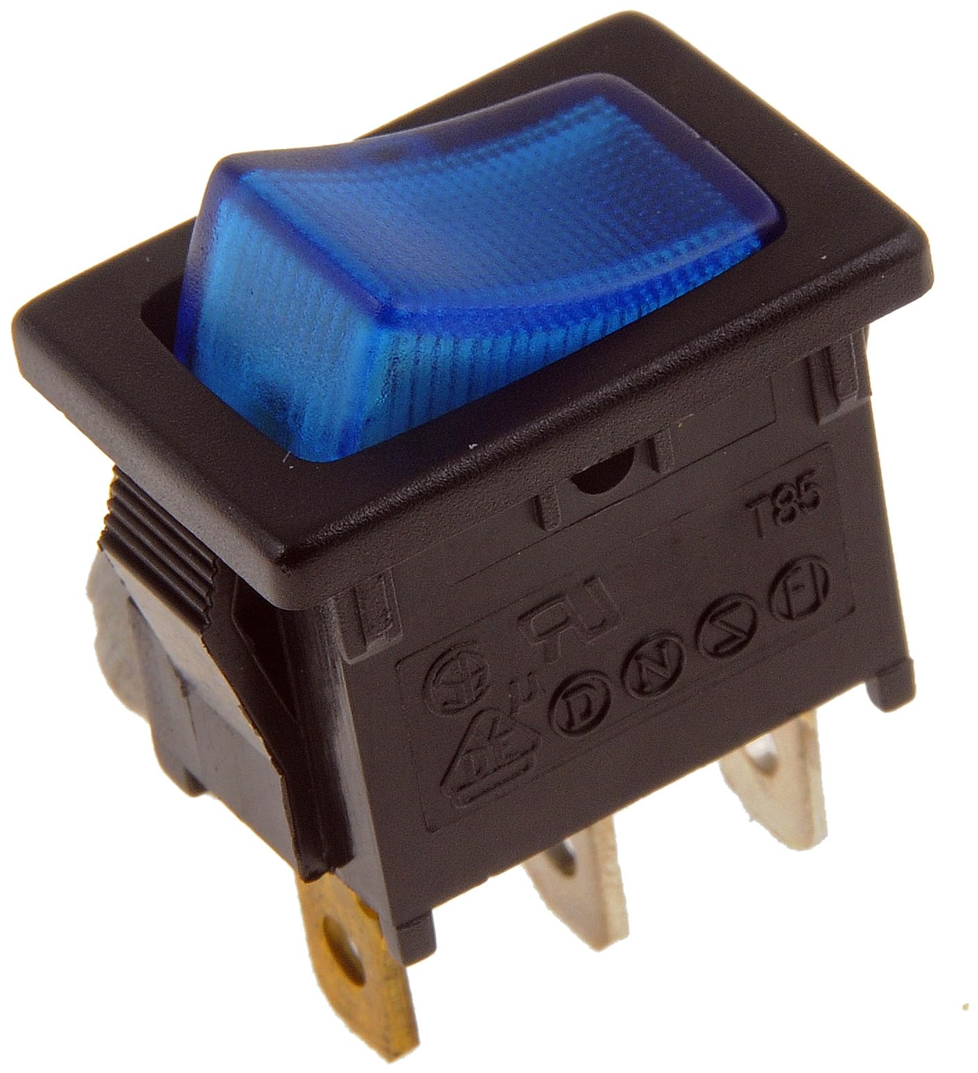 Interrupteur mini bascule bleue 16 A de type Dorman HELP 85916