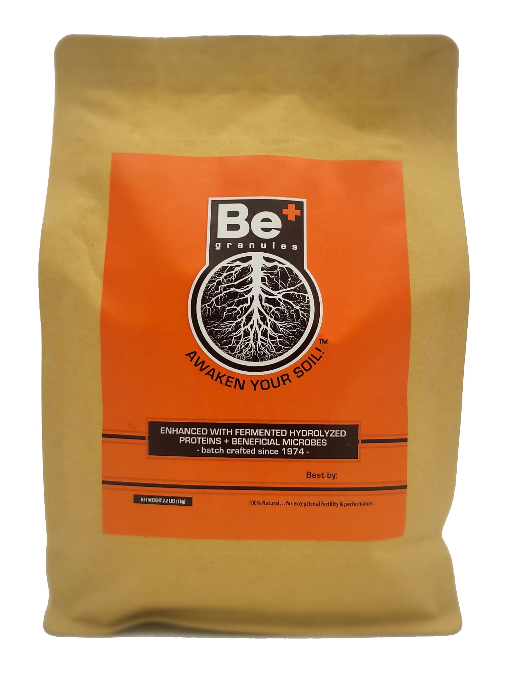 2.2 lb (1 kg) Be+ Granular Bio-Fertilizer +Amino Acids +Beneficial Microbes