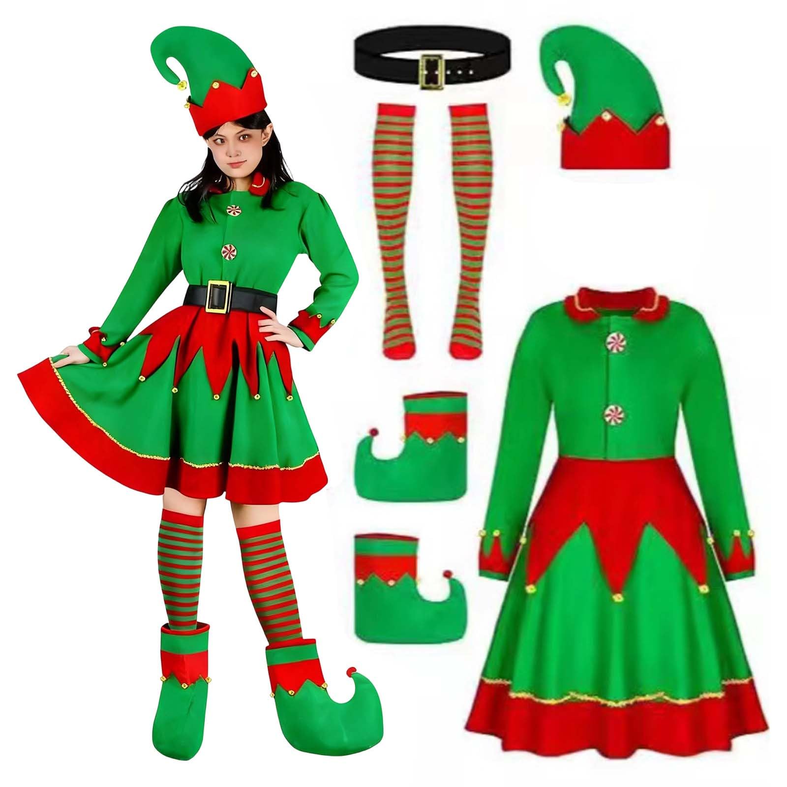 Generisch Elegante costume da fata verde, vestito da palcoscenico per bambini, adulti, abito da cortile