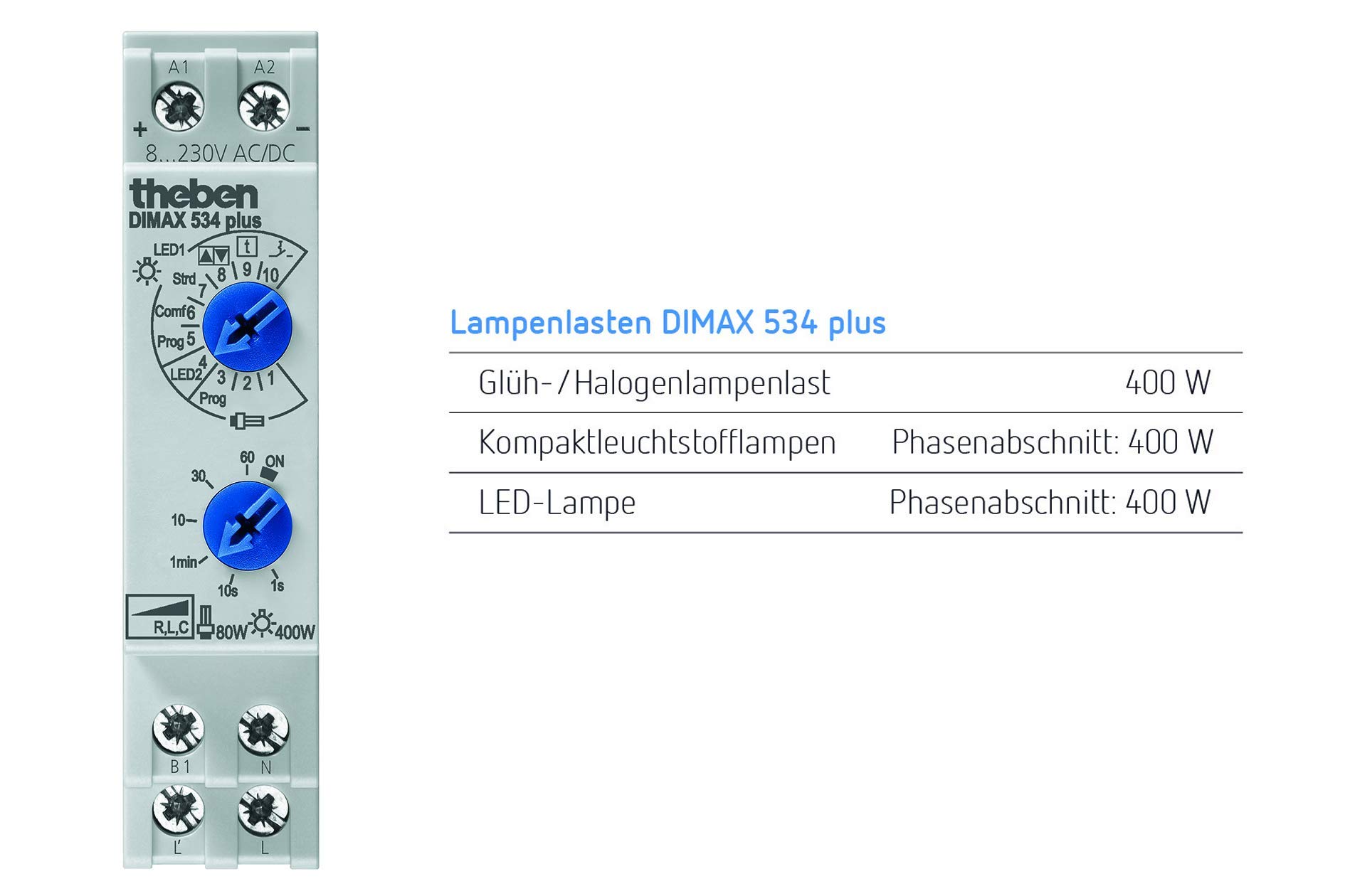 Theben 5340001 DIMAX 534 plus variateur universel R/L/C 3 scènes