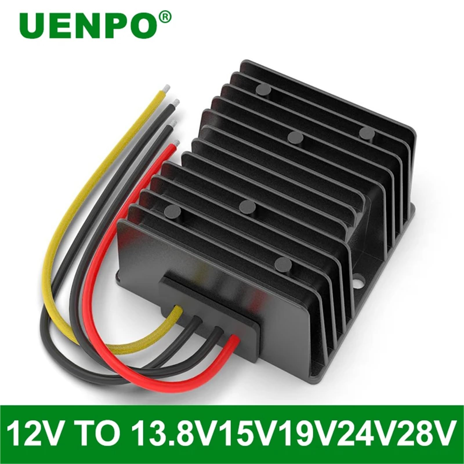 DC to DC Converter boosts 12V to 13.8V, 15V, 19V, 24V, 28V, Voltage Regulator 1A-15A, Power Supply for Car laptops(12V to 24V 8A)