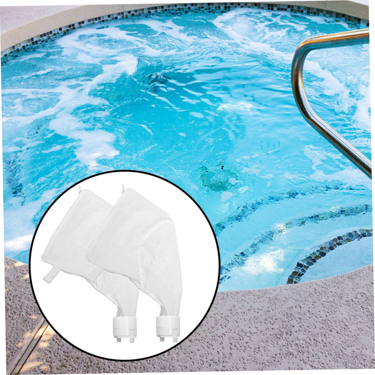 Toddmomy 4 Piezas Bolsa Piscina Protectores de Calcetines para Skimmer de Piscina Bolsa de Repuesto con Cremallera para 360 Bolsas de Basura de Piscina Red de Limpieza de Piscinas