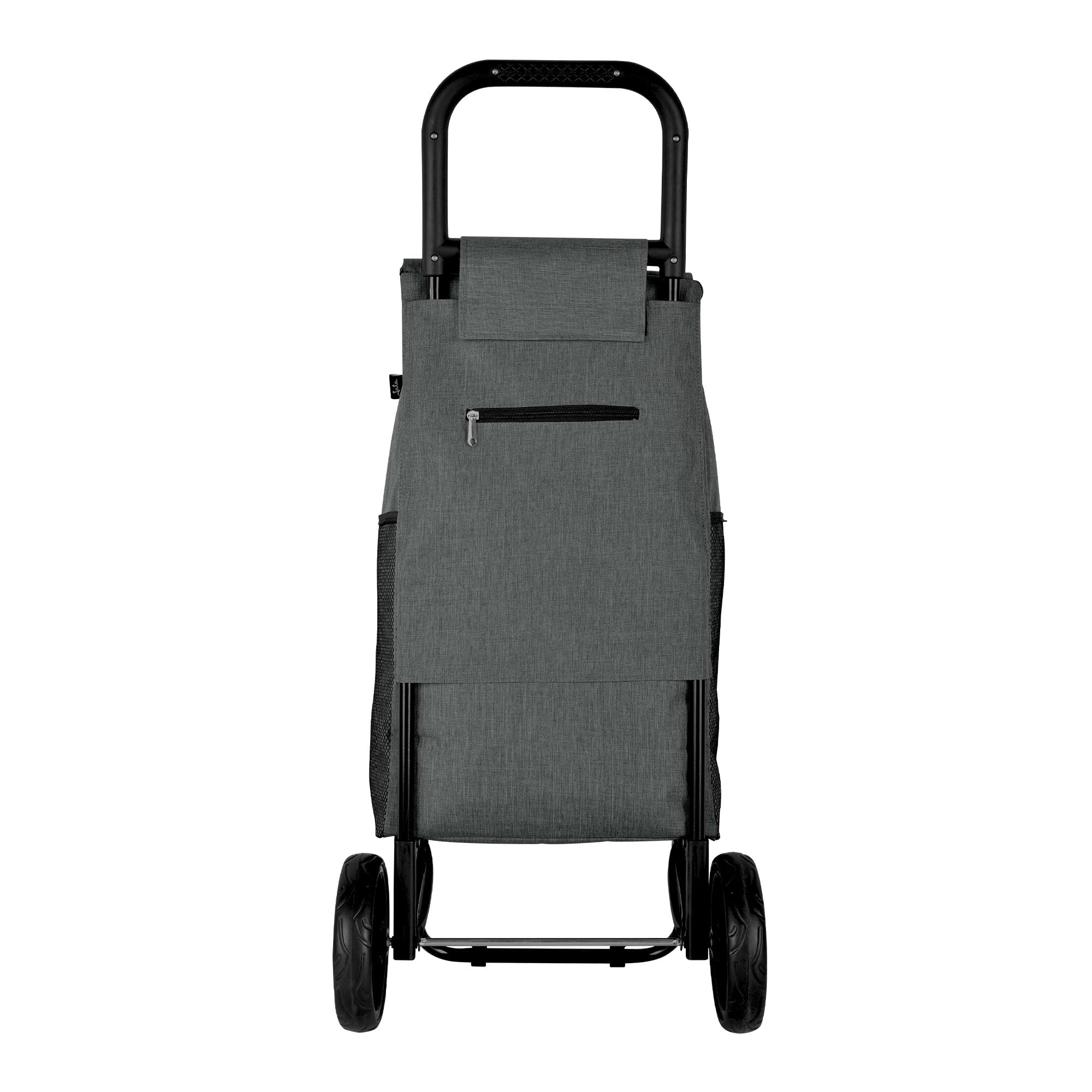 JATA HCAR2504 - Carrello della spesa 2 ruote. 40 litri con sacchetto refrigerante per congelati. Portata fino a 30 kg. Tasche laterali e posteriori. Telaio in acciaio. Leggero