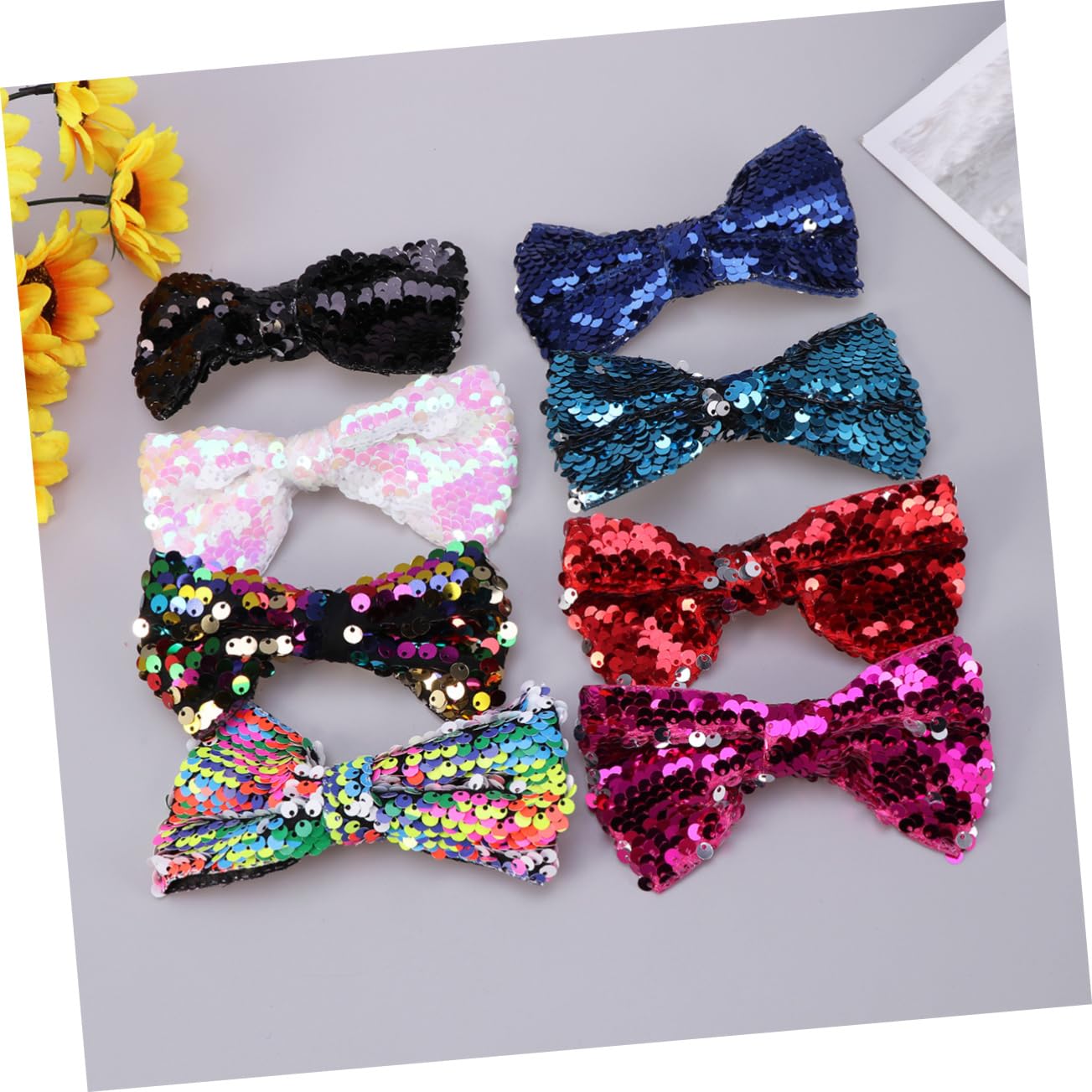 FRCOLOR 32 Pz Lucido Forcina Con Fiocco Capelli Staffe Bowknot Forcina Dei Capelli Con Fiocco Ragazza Forcina Capelli Fermaglio Per Capelli Bambino Cravatta Copricapo