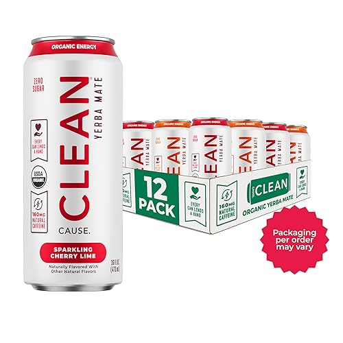 Vista 31 de Zero Calorie Sandía Organic Sparkling Yerba Mate Tea - Cero Azúcar, Cero culpa, (160 mg de cafeína), latas de 16 oz, paquete de 12 – CLEAN CAUSE