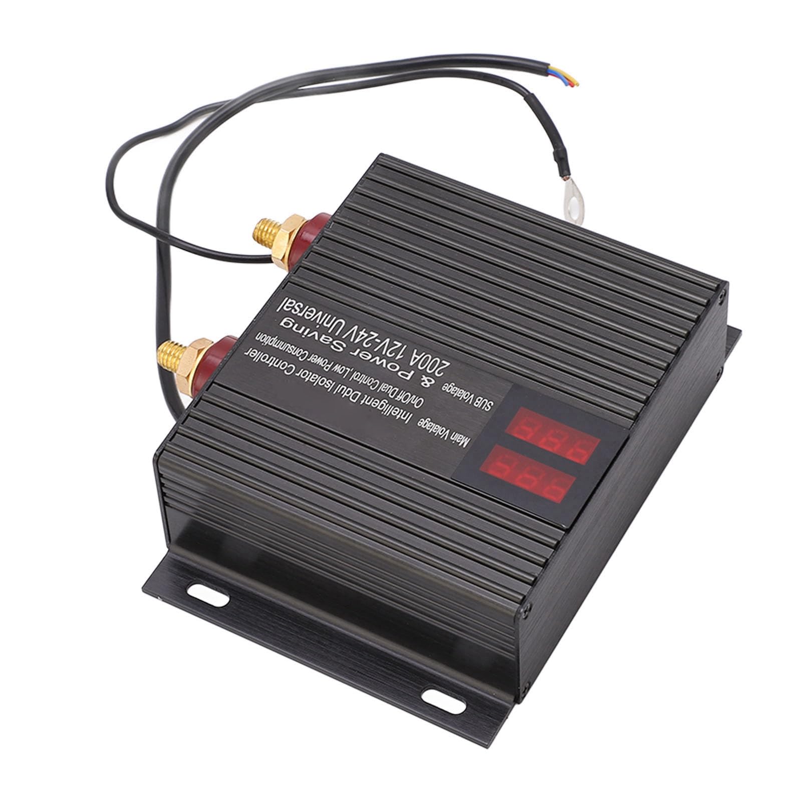 Podwójny izolator baterii 200A przekaźnik wrażliwy na napięcie VSR 12V-24V automatyczna inteligentna izolacja dla samochodu RV ATV UTV ciężarówka kempingowa łódź