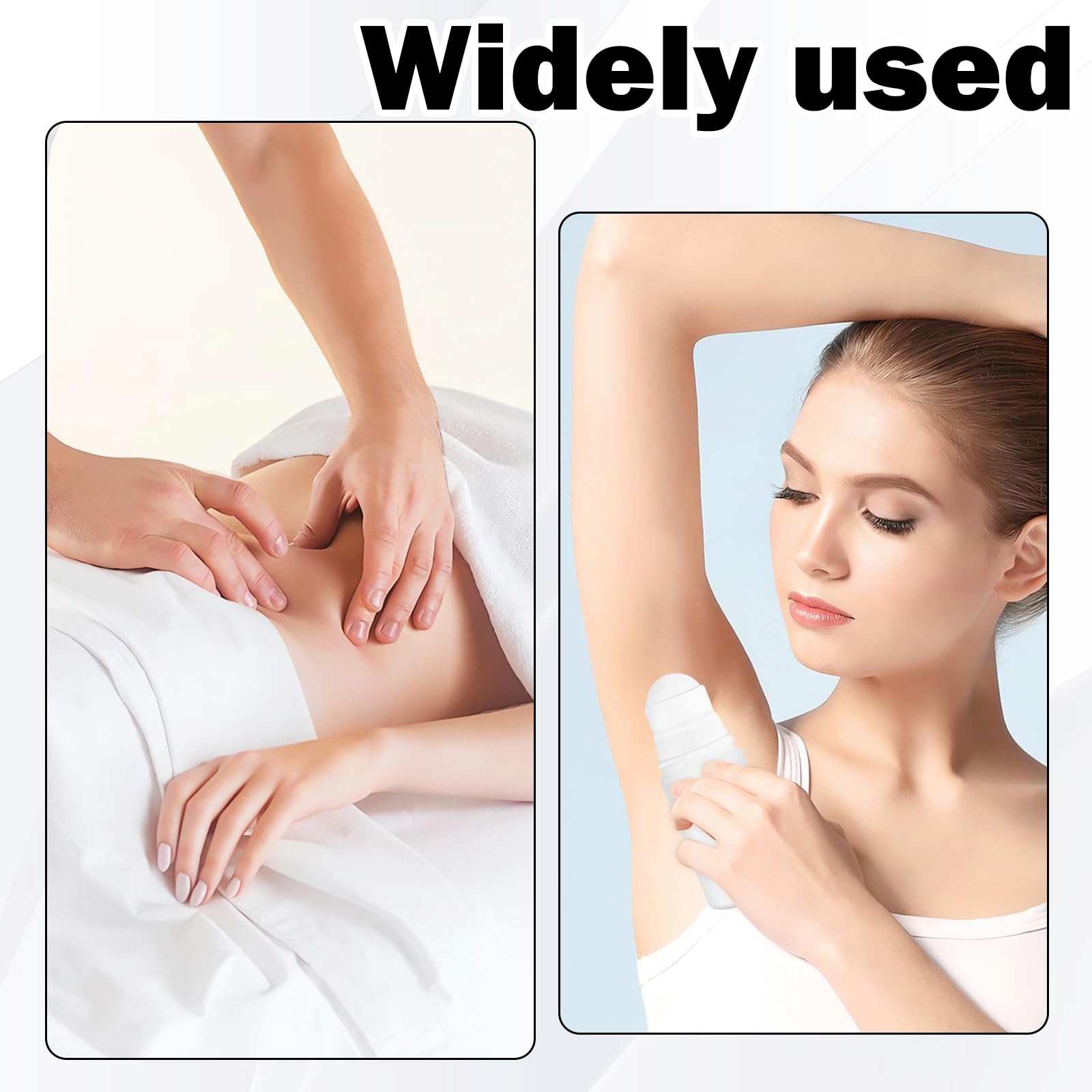 4 Pezzi 50ML Roll on Vuoto per Oli Essenziali Bianco Vuoto Riutilizzabile Bottiglie Deodoranti Bottiglie a Rullo di Plastica roll on Vuoto per Crema Solare per Profumo Olio Essenziale Aromaterapia