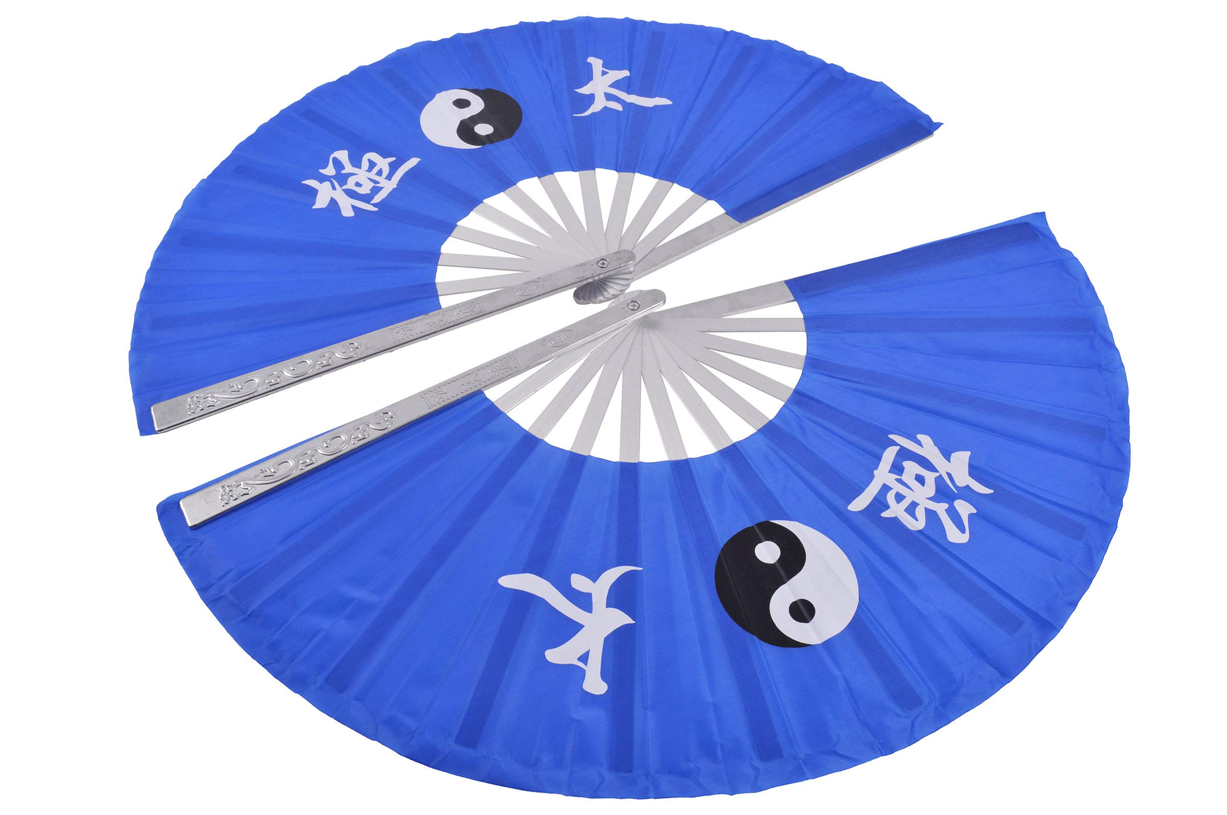 ShenLong - Double Éventail Tai Chi, Aluminium (Haut De Gamme) - Ying Yang