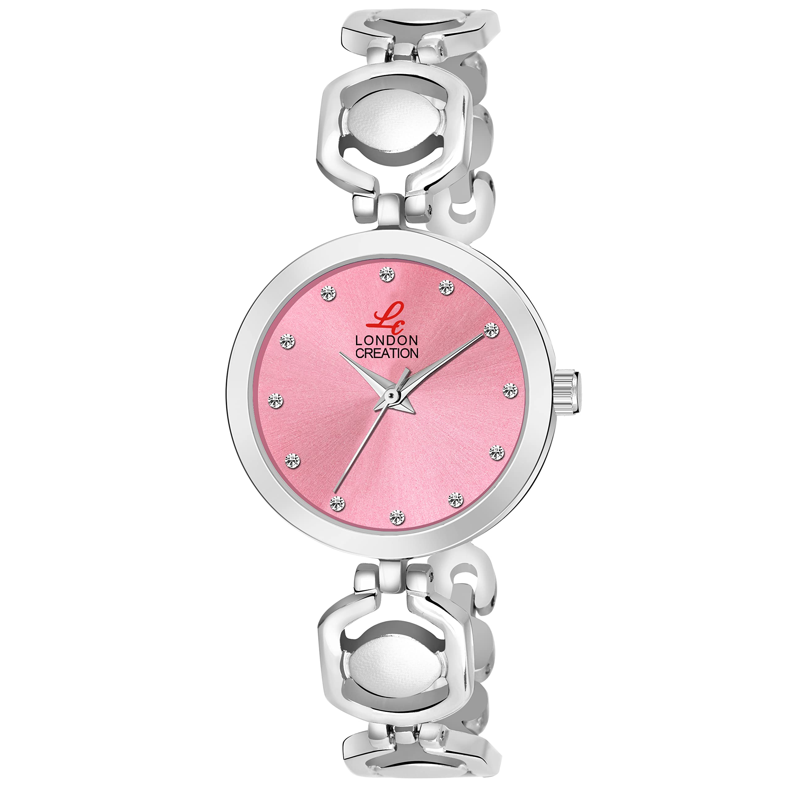 LONDON CREATION Pink Dial Silver Chain Strap Analog Display Watch Silver Chain Strap Watch Analog Watch - for Women (B0BD5G1KR2) Amazon Price History, Amazon Price Tracker