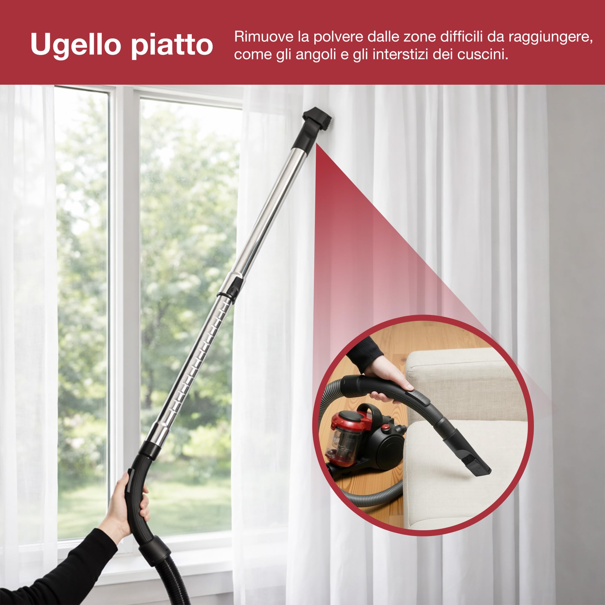 Akitas C10T Aspirapolvere Senza Sacco 850W Turbo Pet Hair per Cani e Gatti con Spazzola Rotante Tedesca Wessel Werk da 28 cm