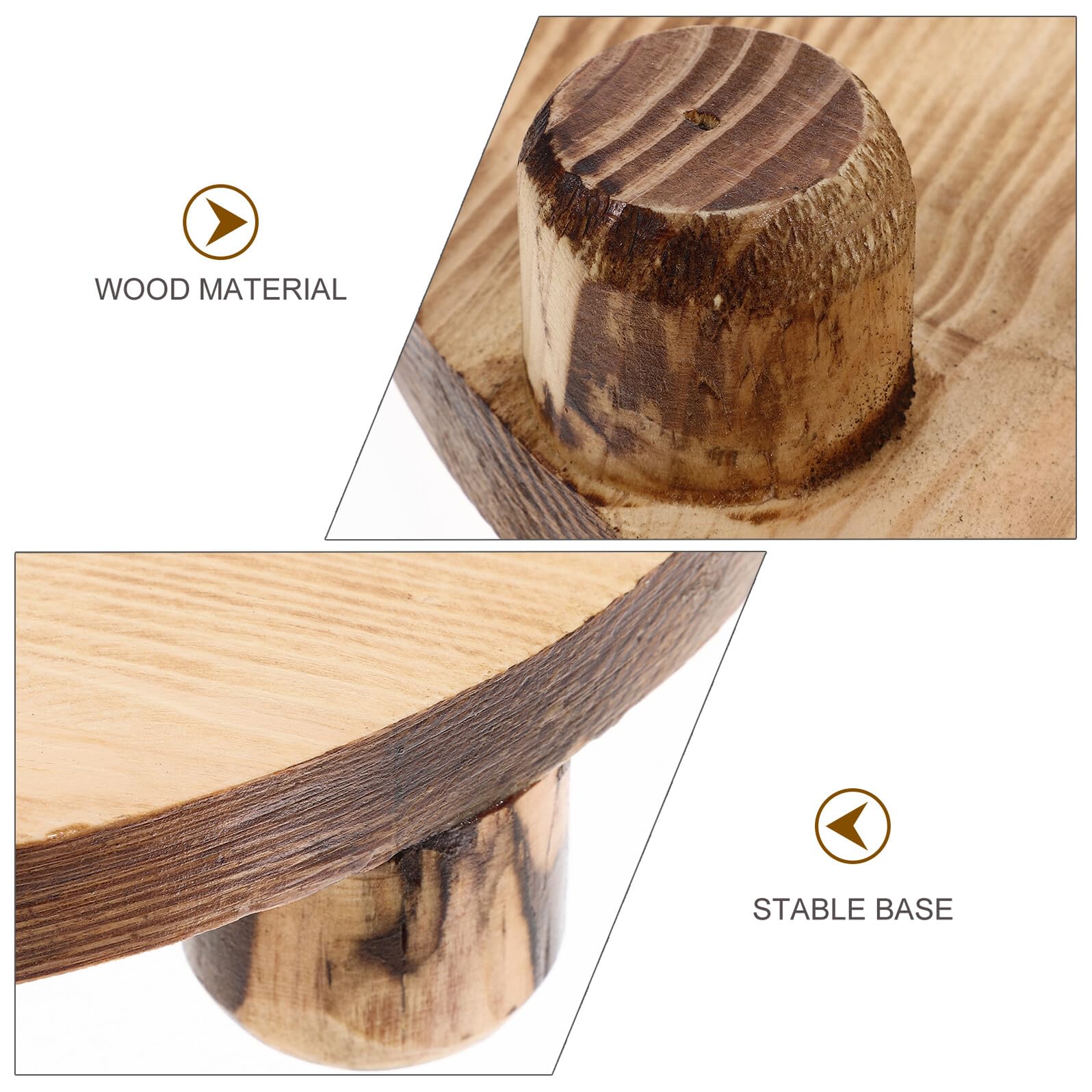 Base Redonda de Madera para Macetas, Soporte para Maceteros Reutilizable, Pedestal Estable para Plantas de Interior, Taburete Decorativo para Jardineras, Adecuado para Balcón