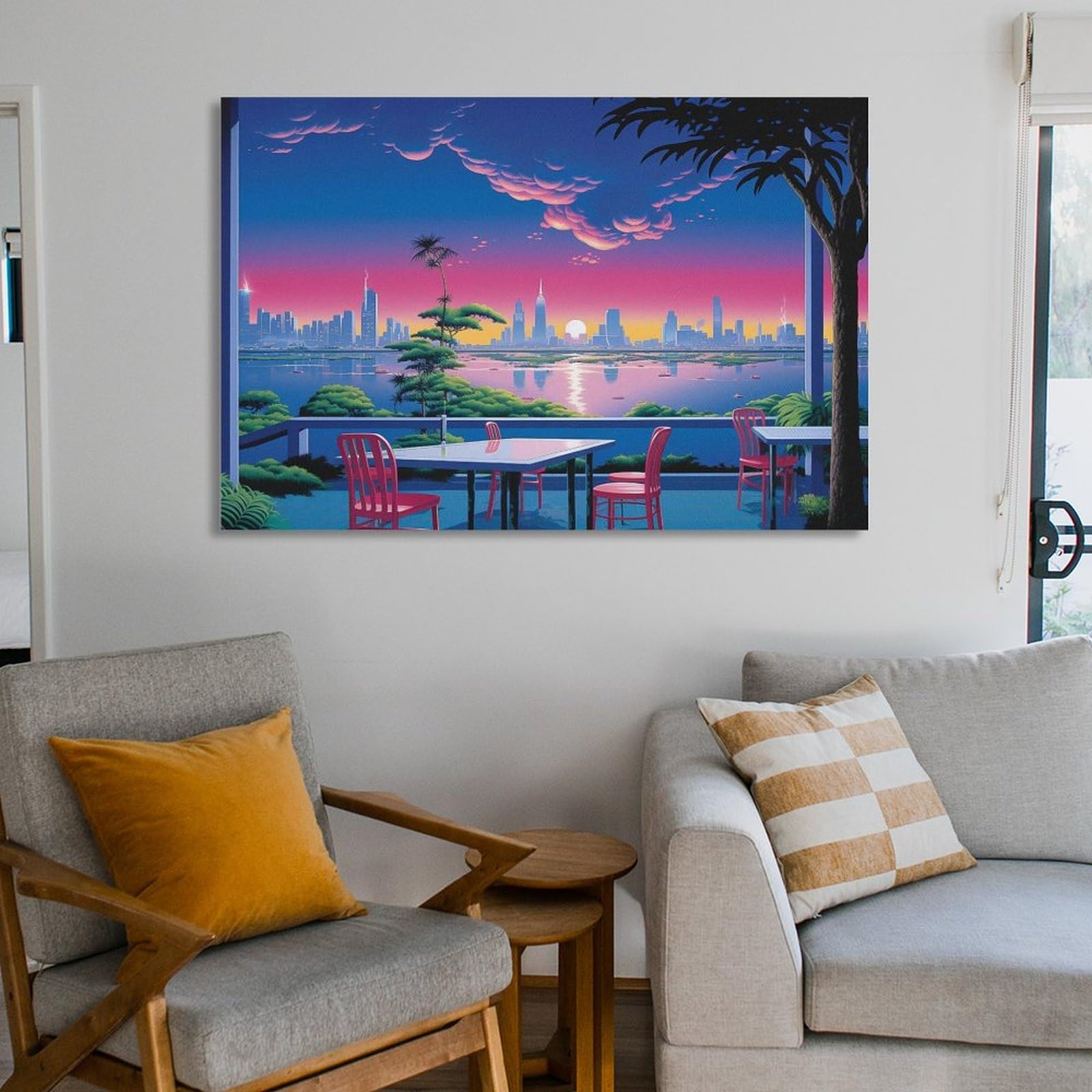 Amazon.com: Hiroshi Nagai Tropical Modern City Landscape Framed