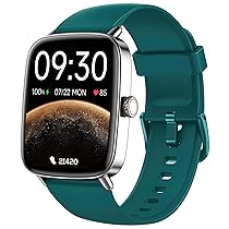 Smartwatch Uomo Donna Chiamate e Whatsapp, 1.85″ Smart Watch Contapassi Cardiofrequenzimetro da polso, SpO2, Contapassi, Sonno, Orologio Smart Fitness Sportivo Impermeabile per Android iOS Verde