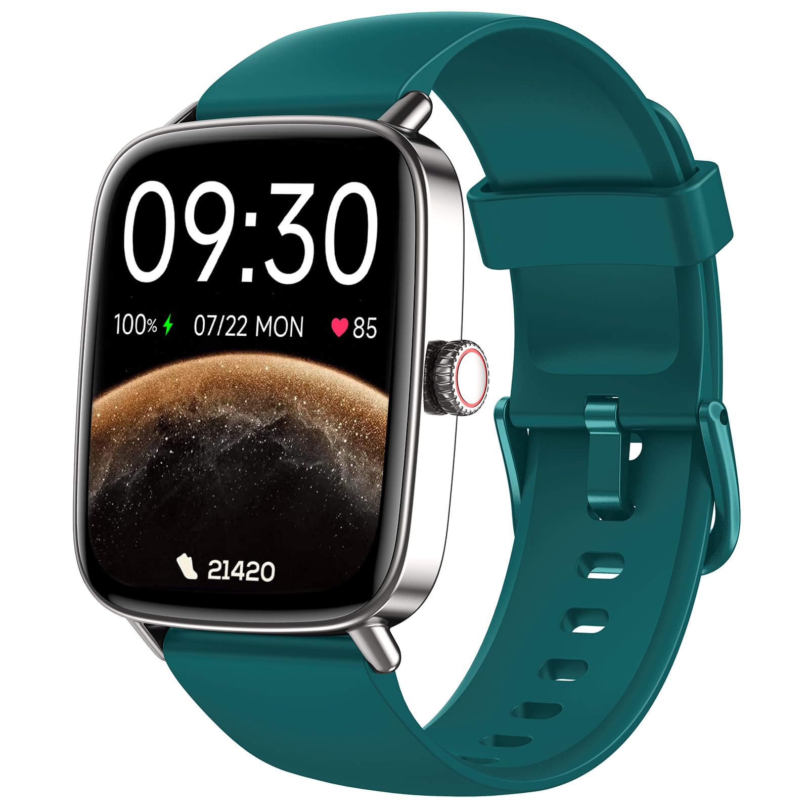 Smartwatch Damen Herren mit Telefonfunktion, 1,85" Fitnessuhr Smart Watch, 100+ Sportmodi Fitness Tracker mit Herzfrequenz/SpO2/Schlaf Monitor Schrittzähler, IP68 Wasserdicht Sportuhr für iOS Android