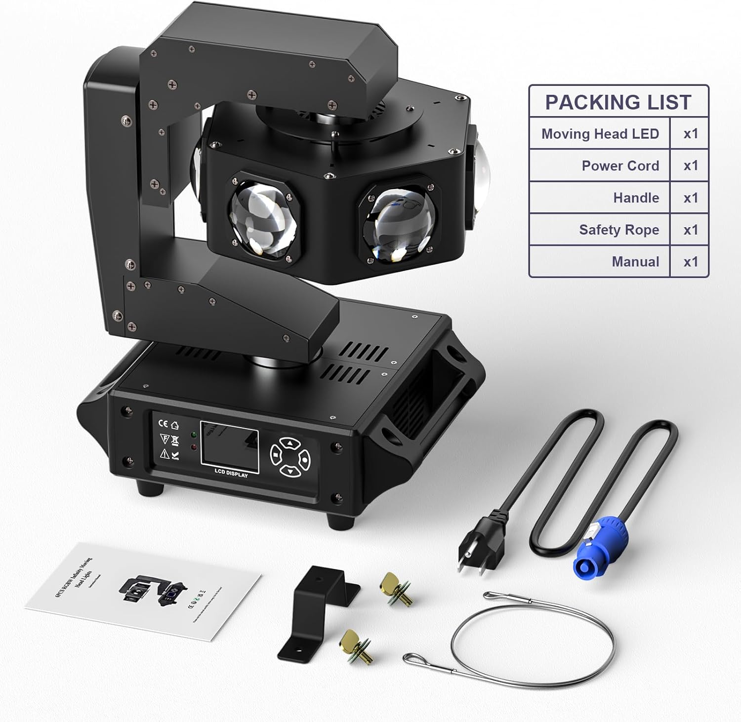 Moving Head DJ Light XYZ Three-Axis Linkage 6X40W RGBW LED Stage Lighting Beam Lights Spotlight 14/16 CH Wash Light with DMX and Sound Activated for Church Wedding Parties Live Show Bar -4PCS