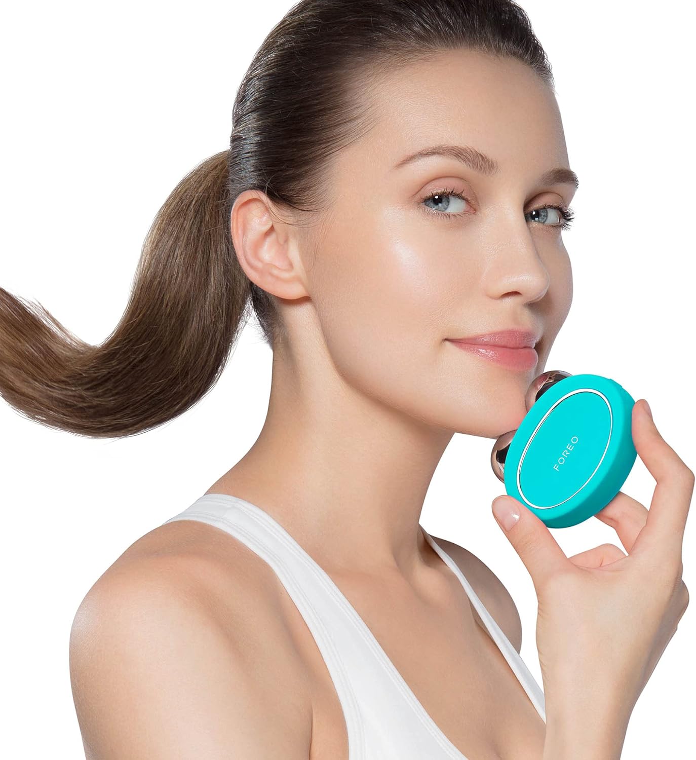 FOREO Bear Mint, Smart Microcurrent Facial Toning Device for Instant Full Facial Firming, 5 Microcurrent Intensities, Anti-Shock System, 90 uses/USB Charge, App-Connected, 2-Year Warranty : Beauty & Personal Care