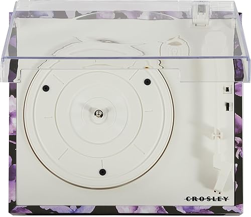 Miniatura 8 de Crosley CR6041A-BF Fusion - Juego de tocadiscos Bluetooth de 3 velocidades y estuche de transporte para registros, azul floral