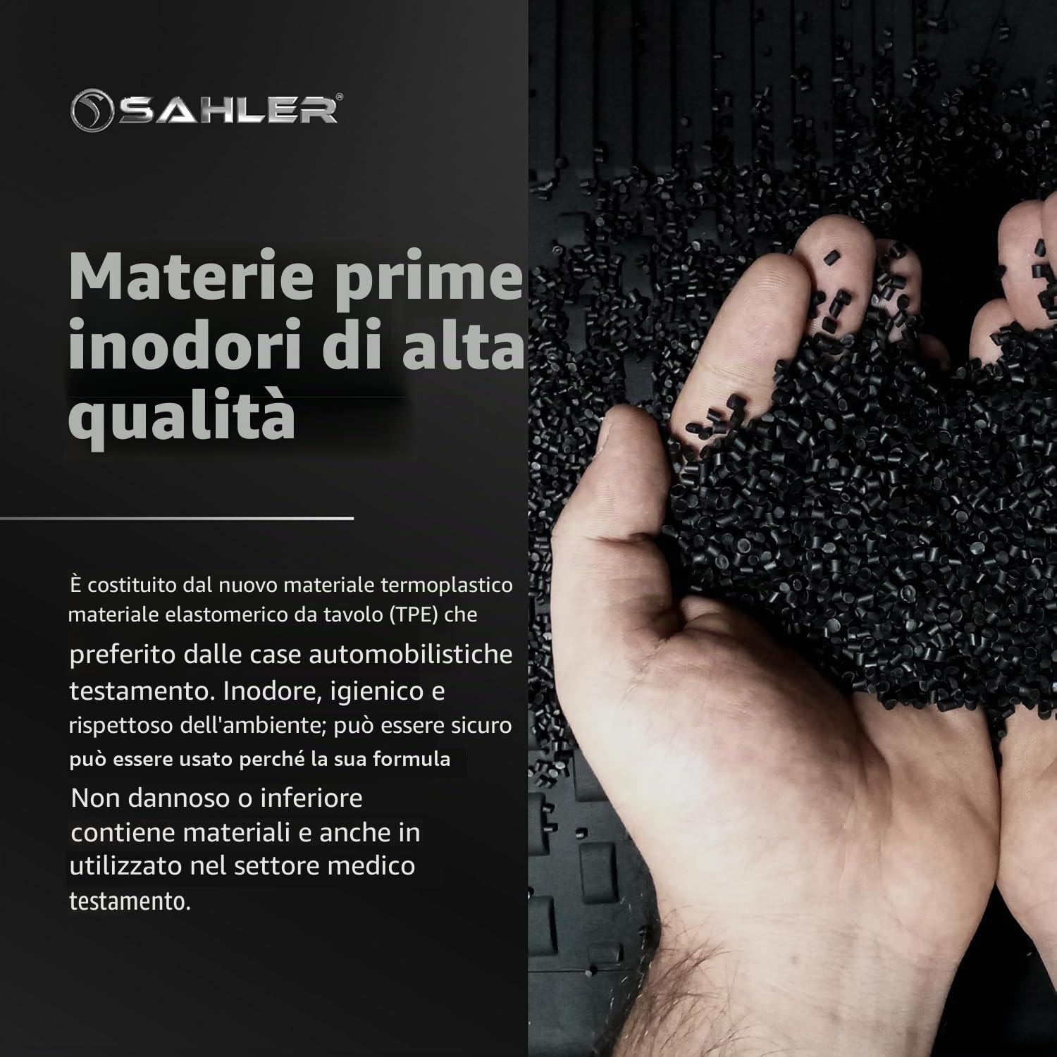 Sahler Tappetini per auto compatibili con Citroen E-C3 HB 2024-2026 | 4.5D Premium TPE gomma antiscivolo tappetini in gomma impermeabile auto tappetino nero