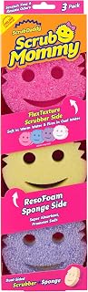 Scrub Daddy Scrub Mommy Dual-Sided Non-Scratch Sponges - Temperature Adaptive Dish Scrubbers for Kitchen, Bath & Multi-Surface Cleaning, 3 Pack