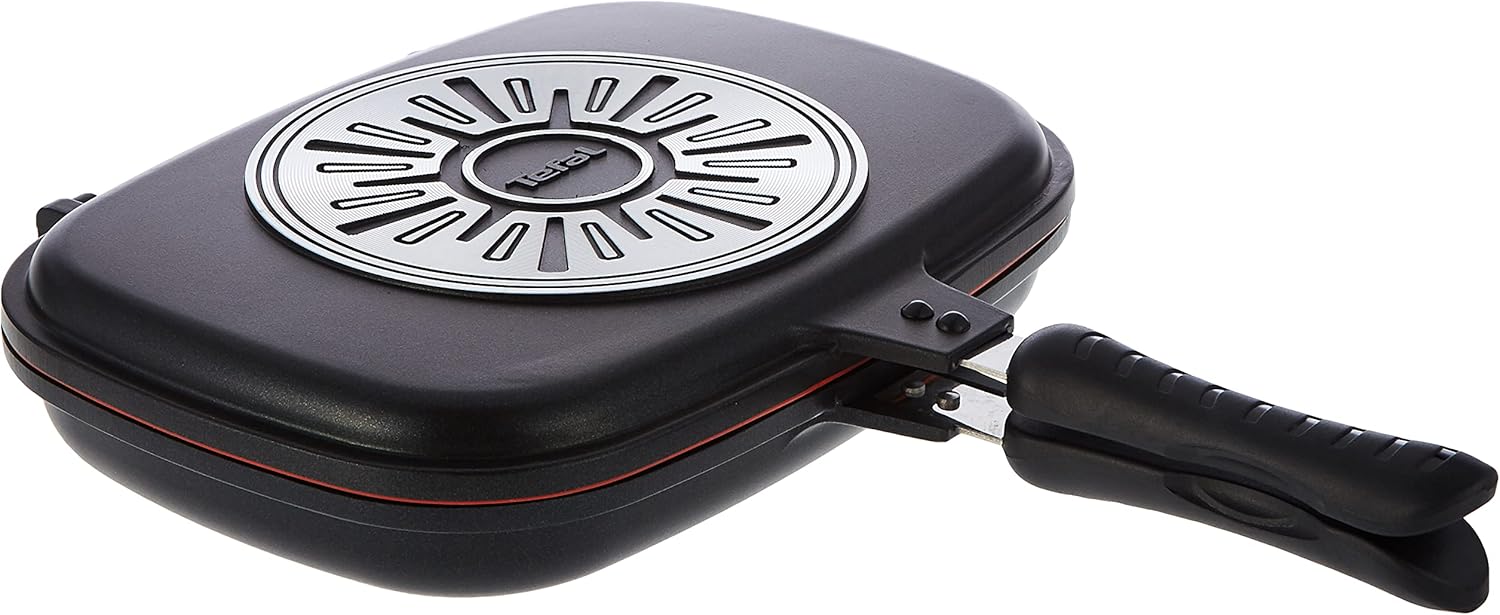 TEFAL Ideal Cast Aluminium Double Sided Pan, 32 x 24cm, Aluminium