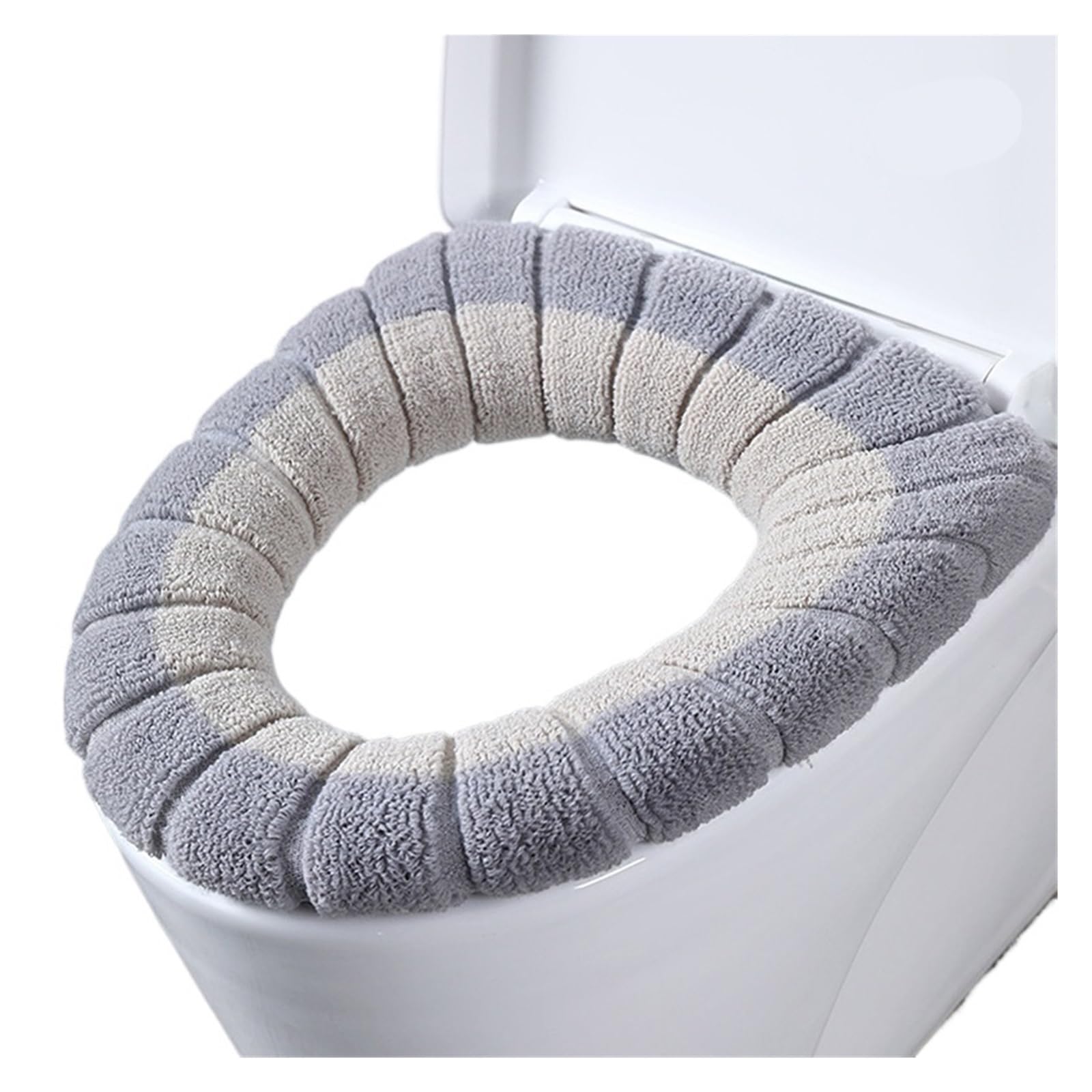 MZSKLW Padded Toilet Seat Warm Toilet Seat Cover Mat Bathroom Pad Cushion with Handle Thicker Soft Washable Closestool Warmer Accessories(Color-A1)