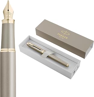 parker Parker Im Fountain Pen Finishing Touch Collection Sandstone Finish Brand: Parker | Writing instrument form: Fountain Pen | Colour: Sandstone | Ink colour: Blue | Age range (description): Adult | Material: Sandstone