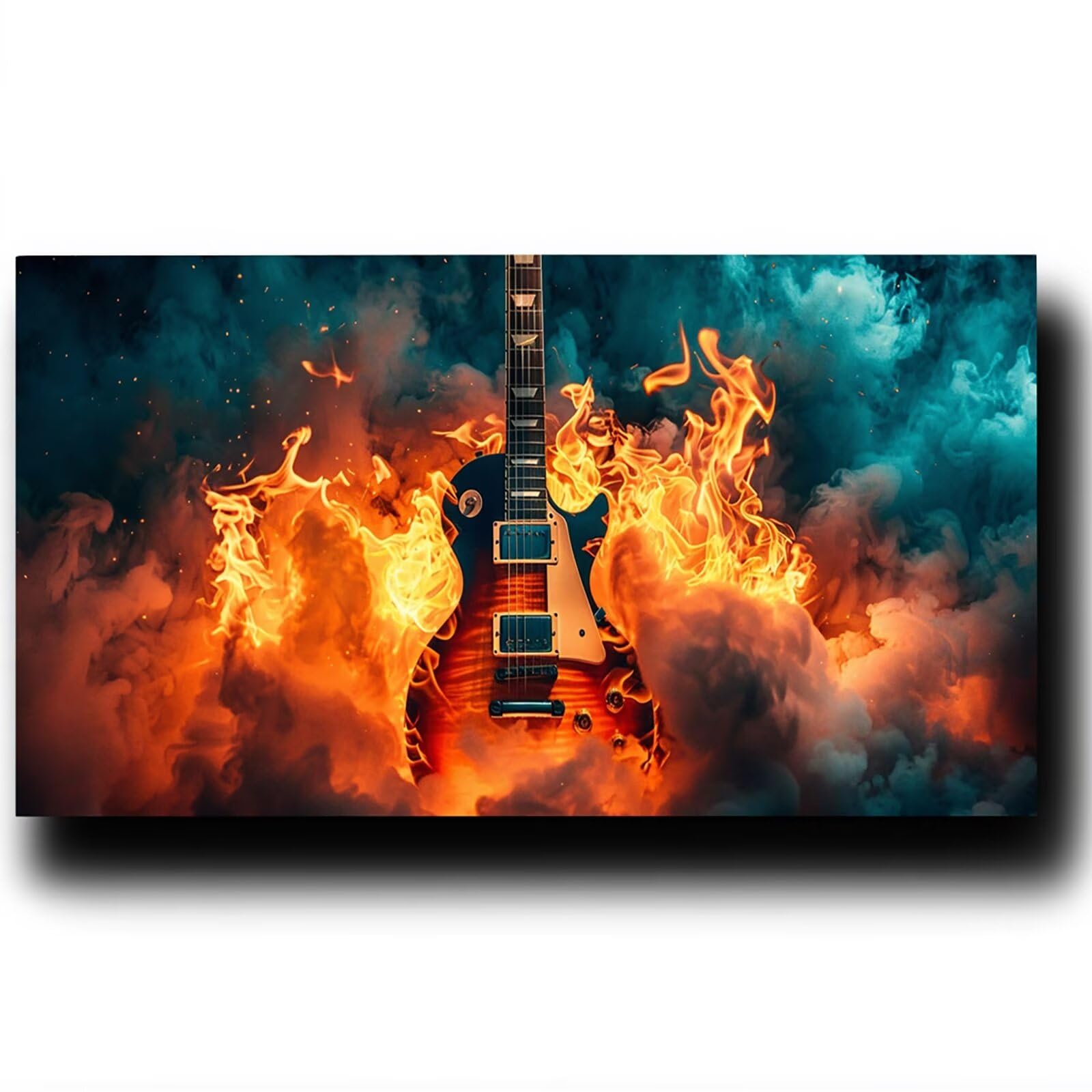 Pintar por Numeros Adultos Flamear, Pintar por Numeros Niños Kit Manualidades Adultos Guitarra Cuadros para Pintar por Numeros Pintura Acrílico, Cuadros Decoracion Salon Modernos 80X160cm 7w-M-D