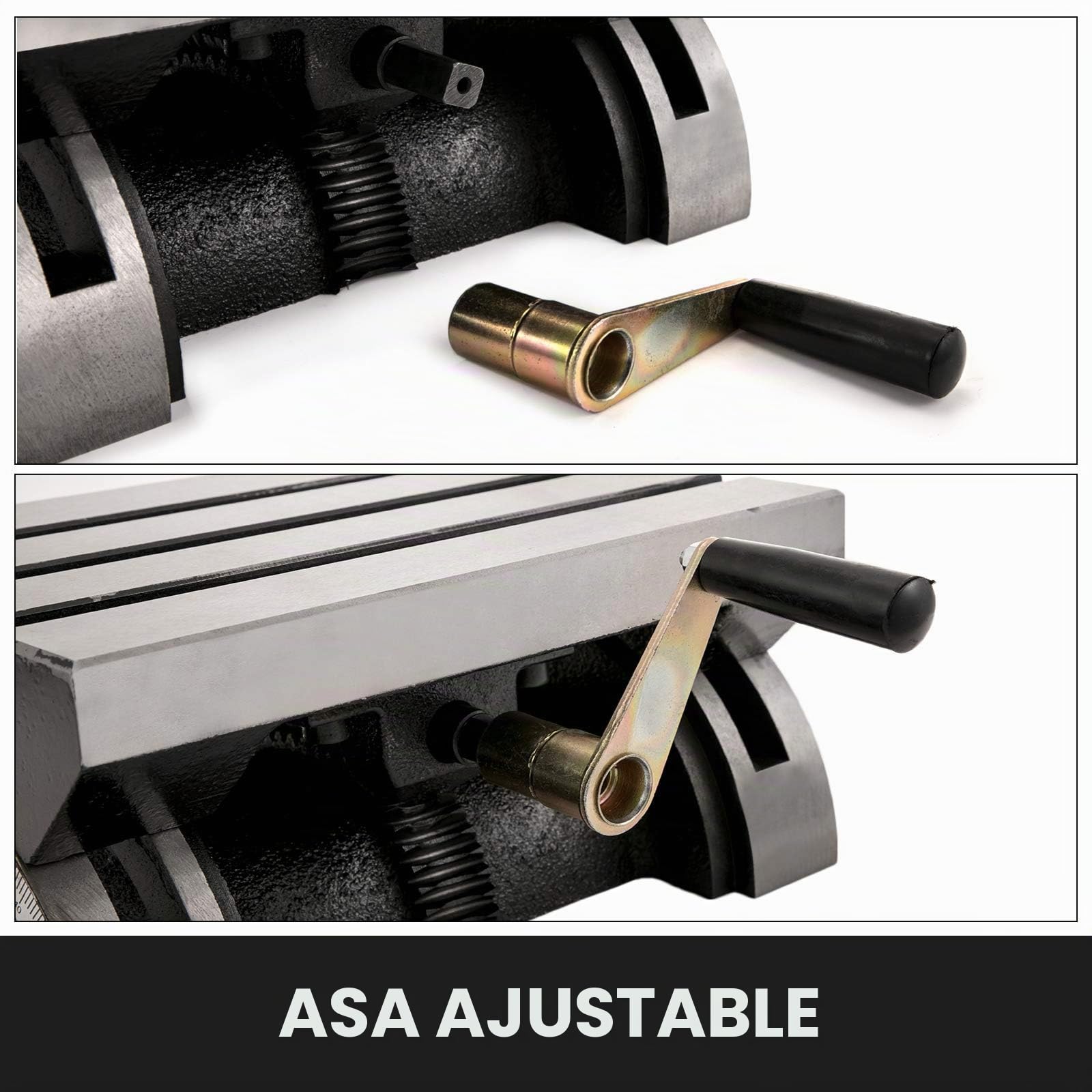 VEVOR Ángulo Ajustable la Mesa para Fresadora y Máquina de Perforación Mesa de Fresado Basculante de 10x7 Pulgadas (250x180x133mm)