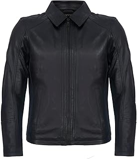 Infinity Leather Herren Smarte Klassisch Leder Harrington Bikerjacke