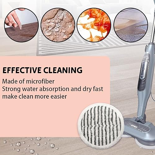 Miniatura 5 de APROPHIC Almohadillas de repuesto para trapeador de vapor Shark S7000 S7001 S7201 S7000AMZ serie S7001TGT, almohadillas de limpieza reutilizables