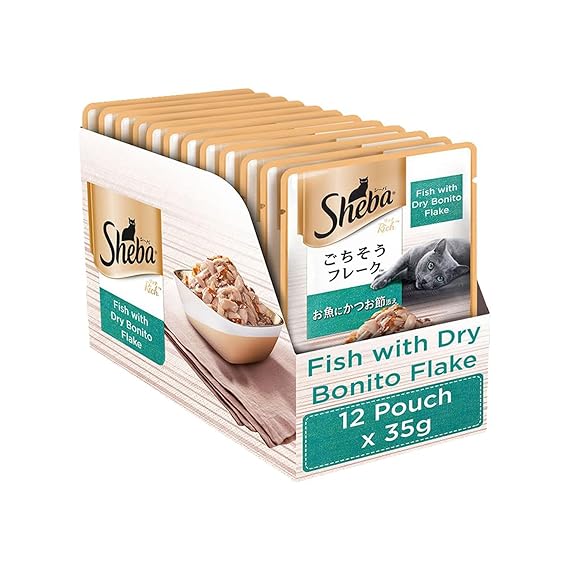 Sheba Adult Premium Wet Cat Food Food, Fish With Dry