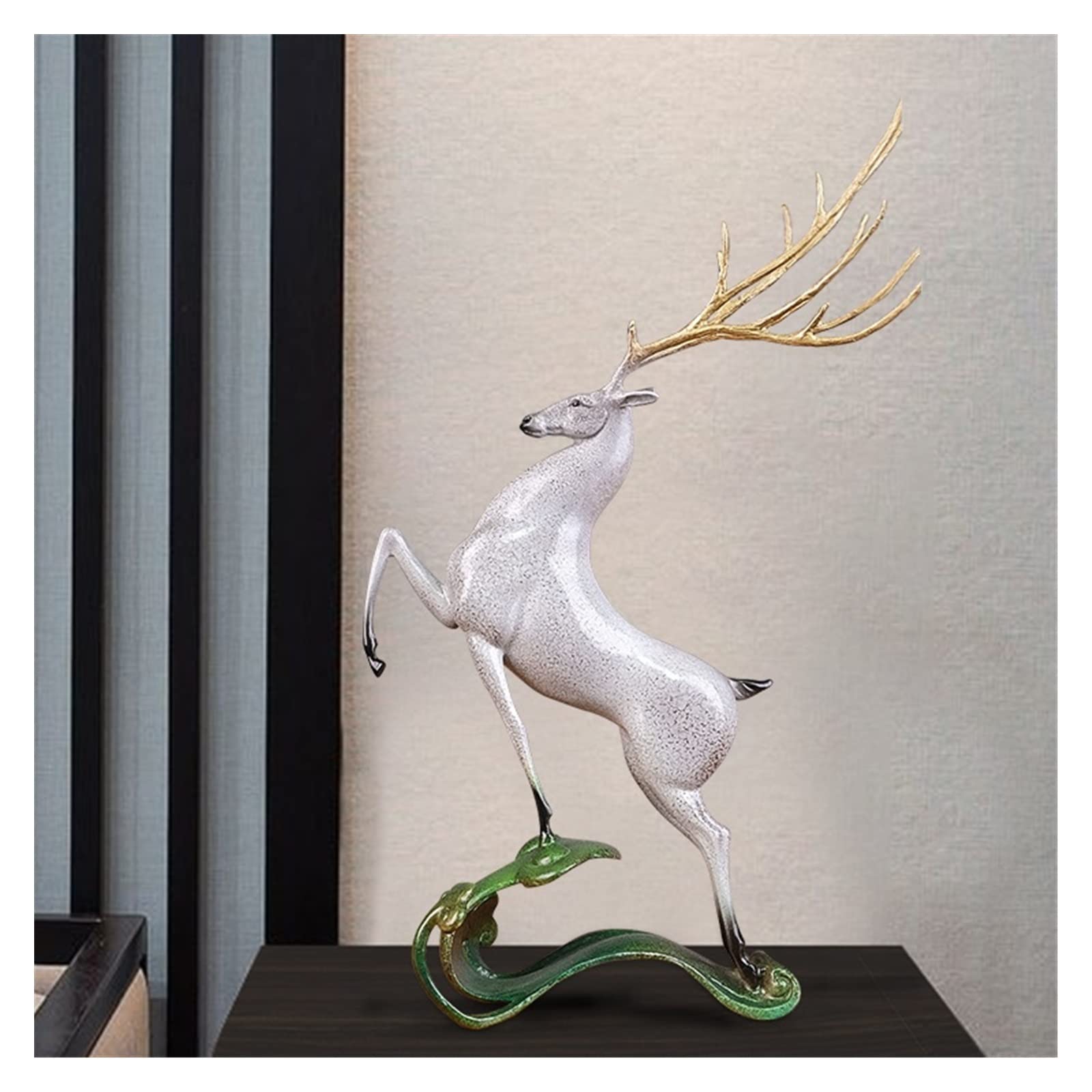 Dekoracje na biurko Miedziany jeleń Entryway Ornament chiński Ruyi Fu jeleń miedziane rzemiosło salon dekoracje na biurko biurowe Akcesoria do biurka domowego