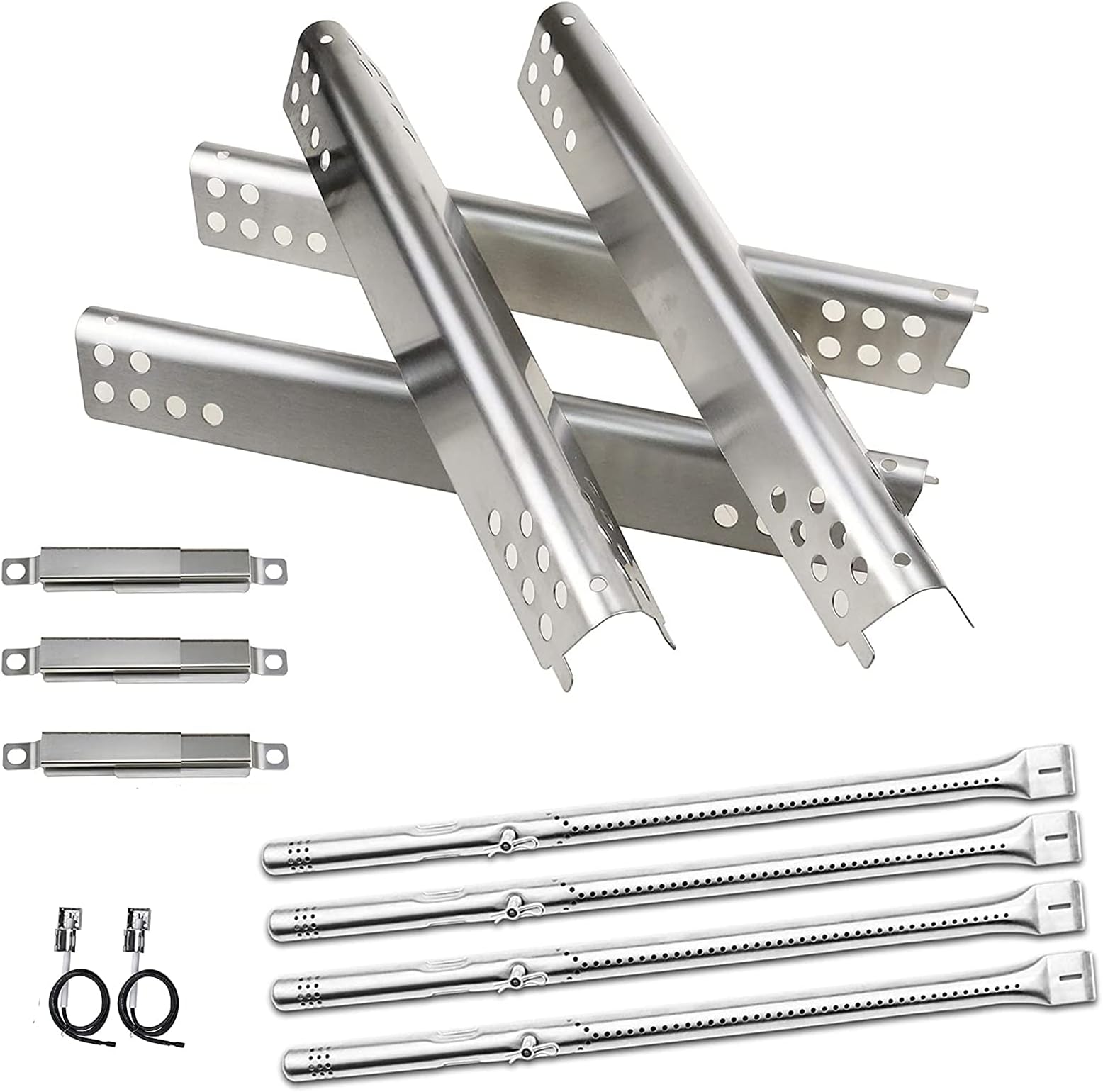Repair Kit for Charbroil Advantage Series 4 Burner 463344116, 466344116 Gas Grill Models, Grill Pipe Burners, Heat Plate Tent Shield, Adjustable Carryover Tube, G361-0003-W1