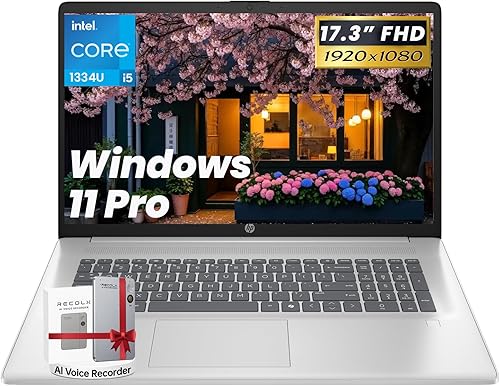 HP Computadora portátil de negocios de 17.3 pulgadas, Intel i5-1334U (hasta 4.6 GHz), 16 GB de RAM, SSD de 512 GB, pantalla FHD de 17.3 pulgadas,