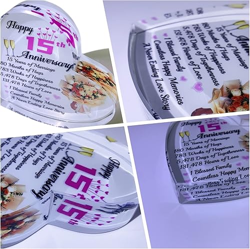 Miniatura 7 de 10 aniversario de boda de estaño, regalos románticos para mujeres, regalos de boda de aniversario de 10 años para esposa, novia, pareja, recuerdo de