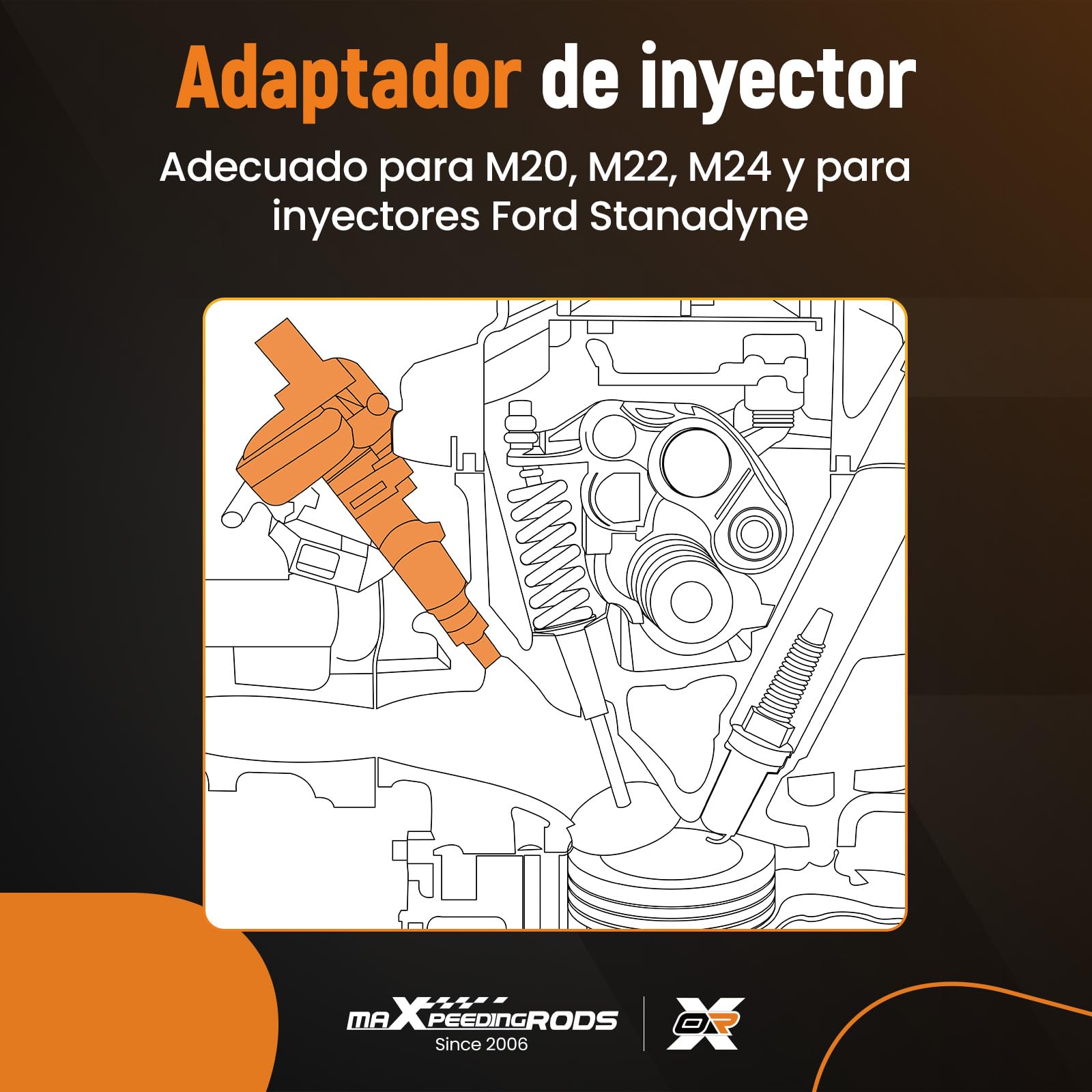 maXpeedingrods Comprobador de pérdida de presión de 46 Piezas para probador | para diésel, Gasolina, Coches, Camiones, Motores diésel, Adaptador de bujía incandescente, 50 Bares, M10 M-12 M14 M-18