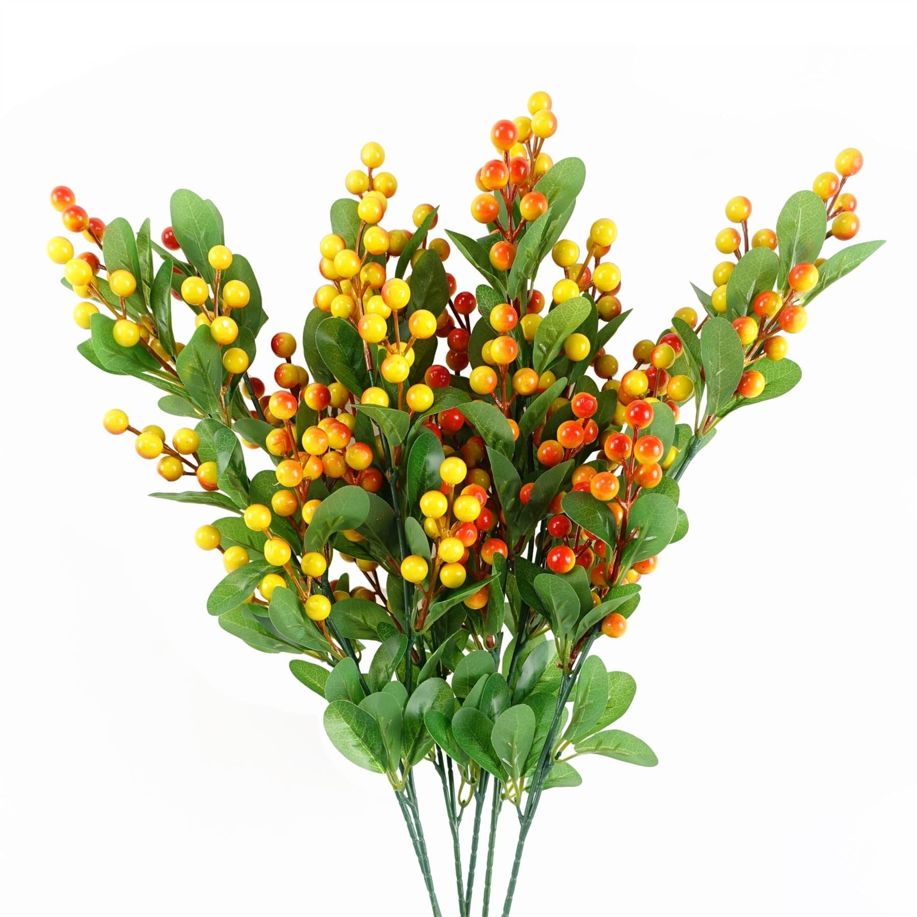 B&Q -  Pack Of 6 X 70Cm Artificial Orange Berry Spray