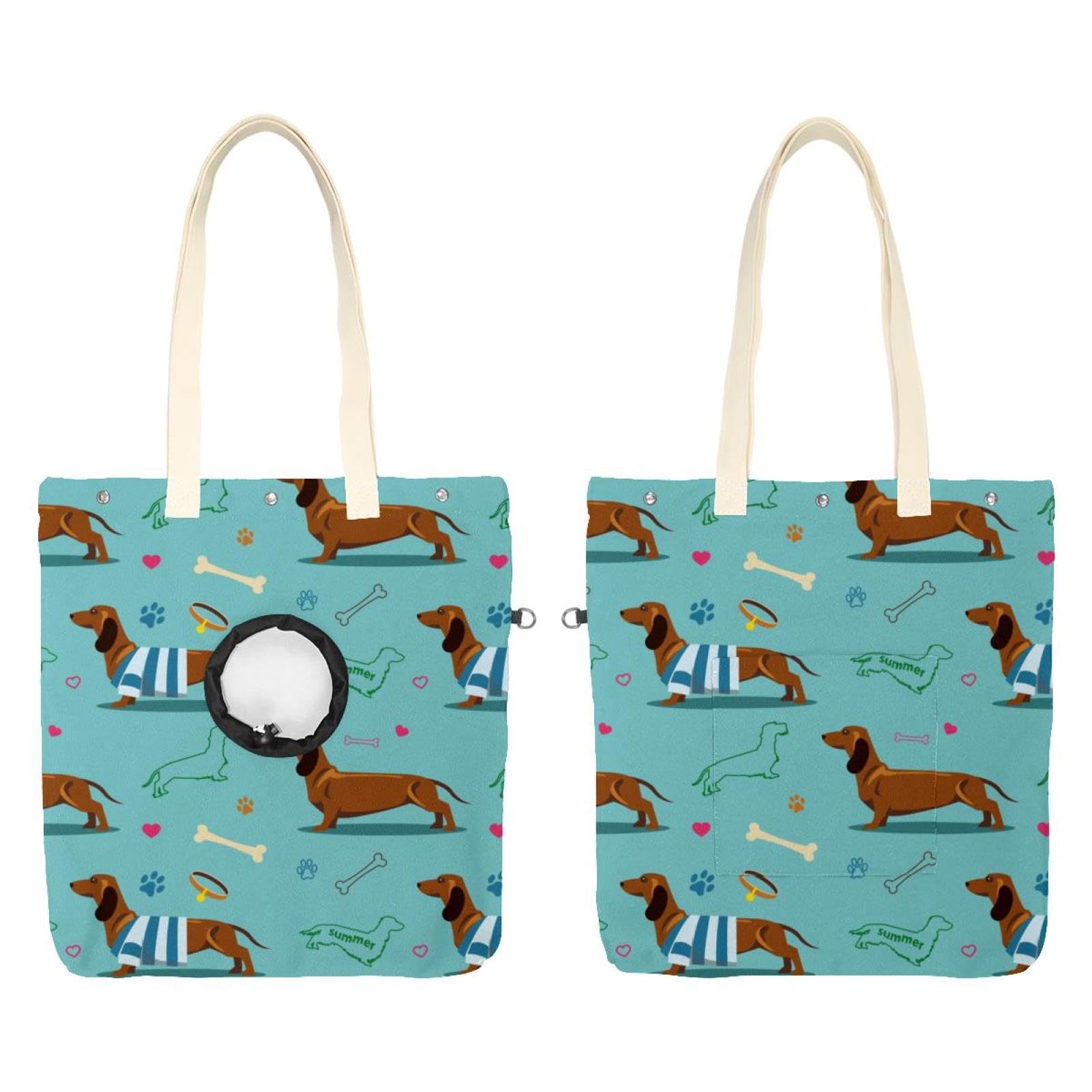 Sac de transport pour chien teckel : la besace en toile idéale pour vos sorties en ville
