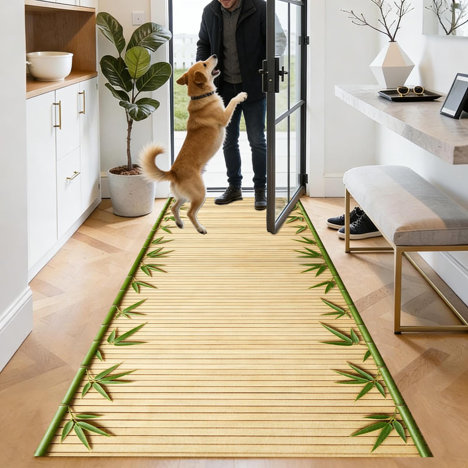 Alfombra pasillo larga y moderna de 120x150 cm lavable para cocina