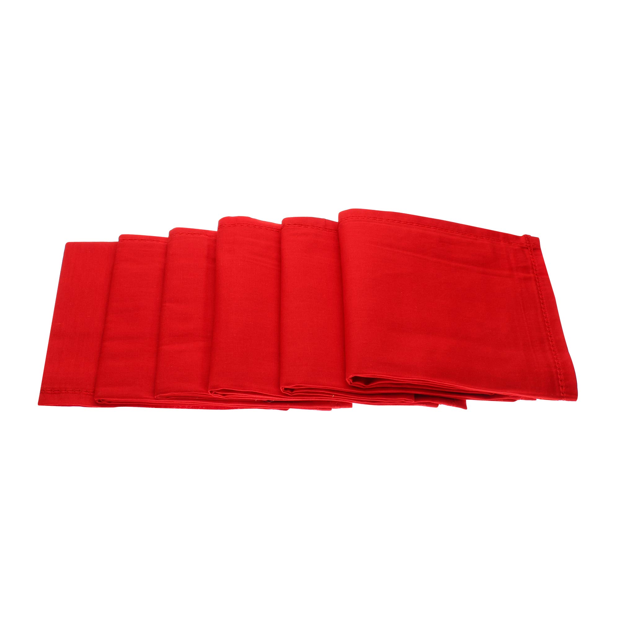 jenny denial 100% Pure Cotton Red handkerchief for men Rumal set of 12 pcs Size (50 * 50 cm)-picture-12