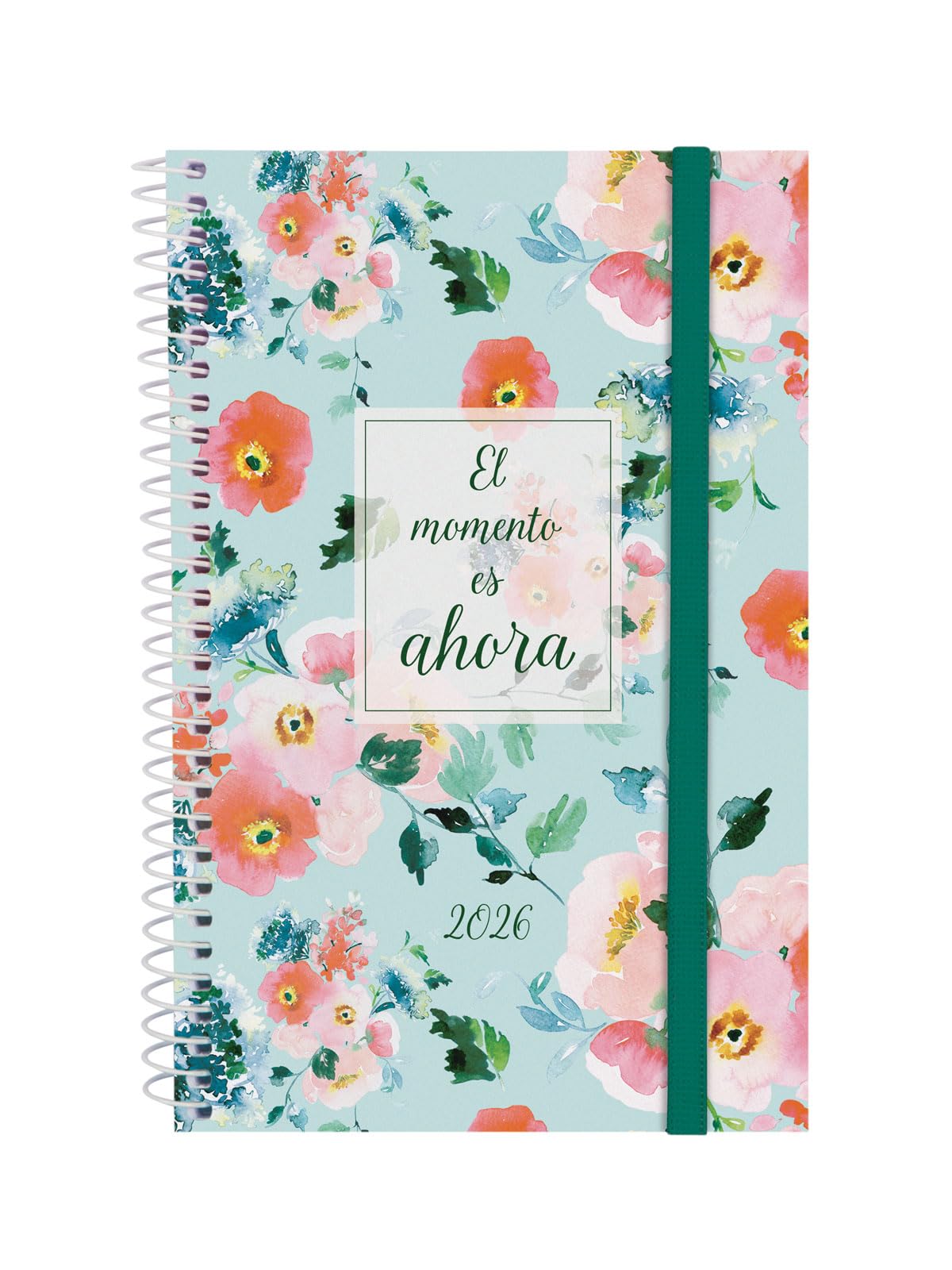 Finocam - Spiral Agenda 2026 Week to View Horizontal | January - December (12 months) | Yearly Agenda 2026 | Polypropylene Cover Spiral Design Collection - Now