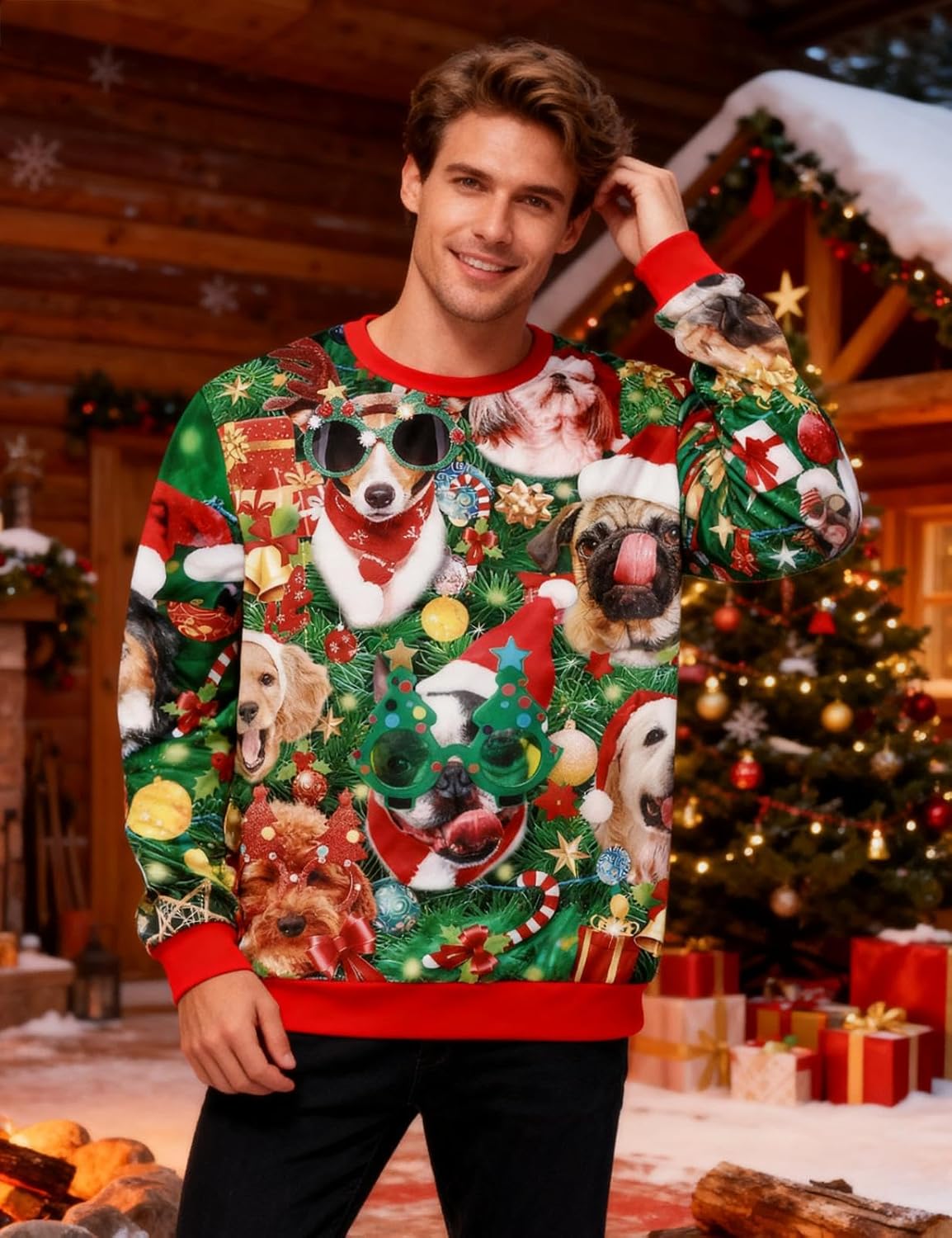 Funny World Mens Ugly Christmas Sweatshirt Funny Xmas​Sweater - Image 7