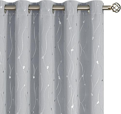 Miniatura 23 de BGment Cortinas opacas de 63 pulgadas de largo, juego de 2 paneles con ojales y aislamiento térmico para oscurecer la habitación, cortinas de