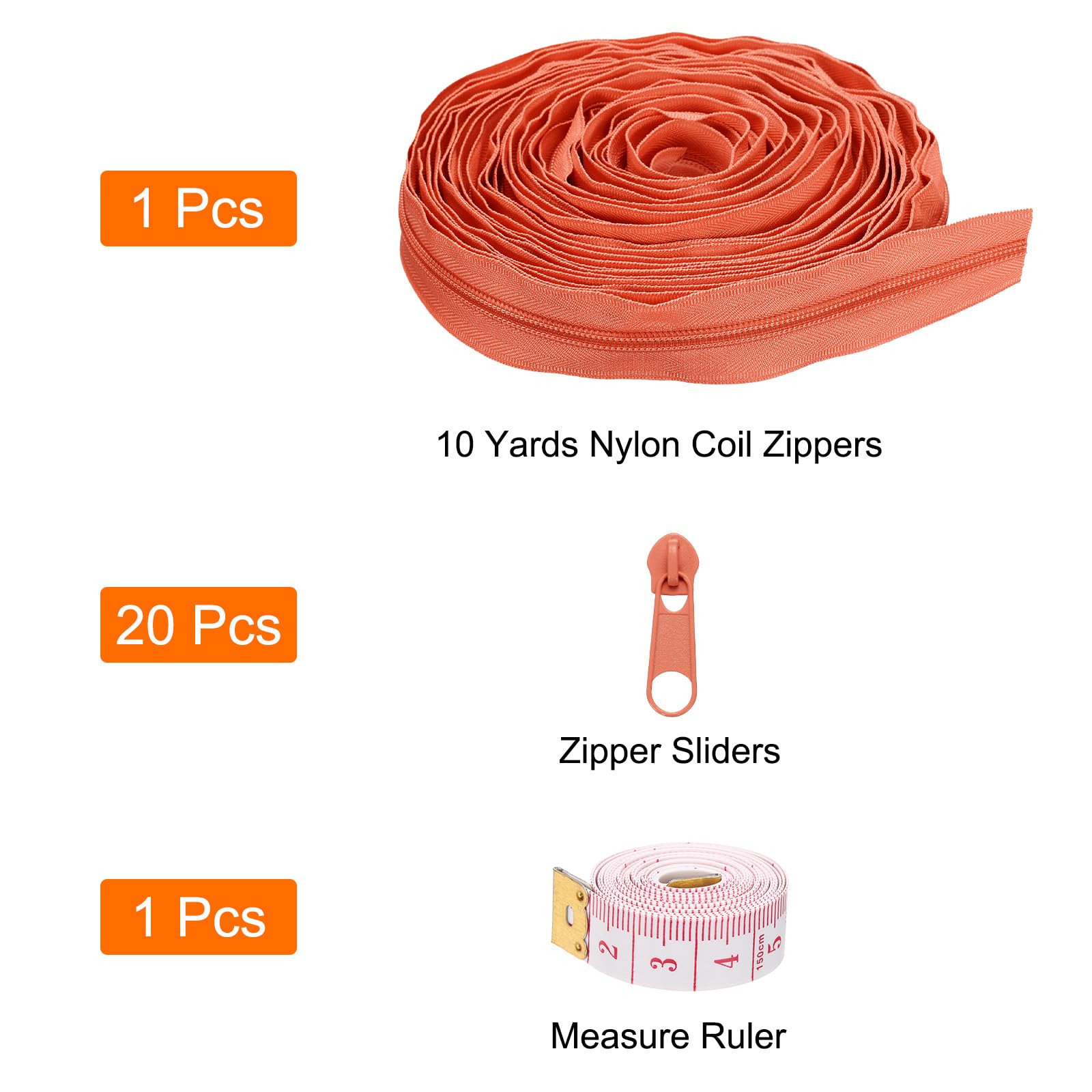 uxcell #5 10 Yards Nylon Coil Zippers - Image 3