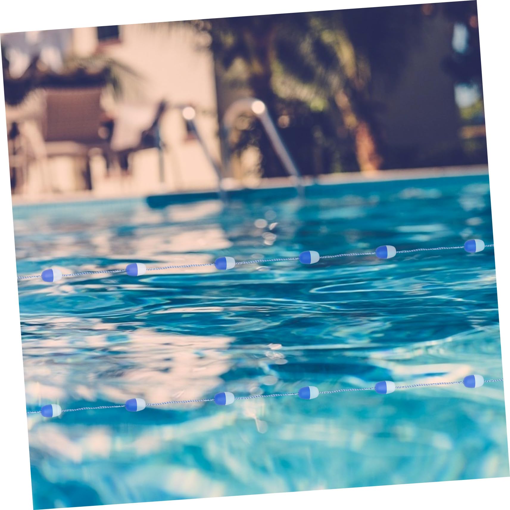 NUOBESTY Schwimmbahnmarkierung 5m Kunststoff mit Haken für Poolbereiche